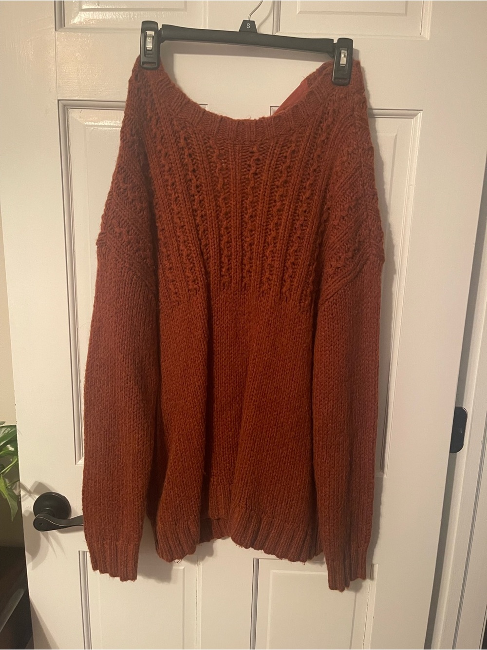 Aerie Orange Chunky Knit Sweater